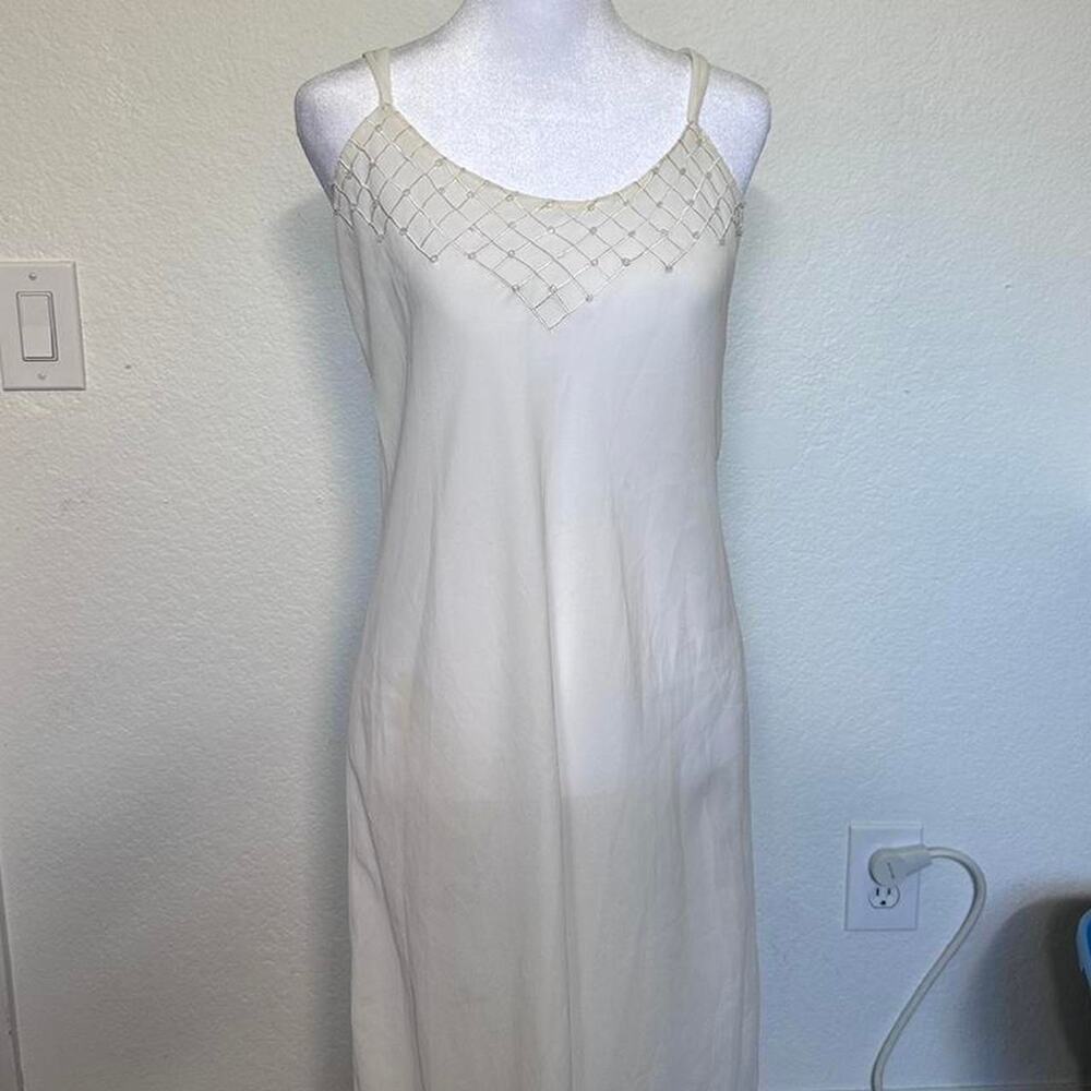 Vintage cream slip dress - Small